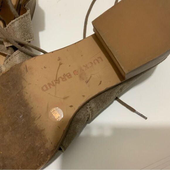 Lucky Brand shoes Tazu Lace Up Sandals leather size 7.5 - Picture 9 of 10